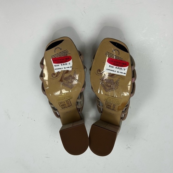 Free People Colette Block Heel Cage Slingback Sandals Size 36.5/6.5 - Picture 6 of 12